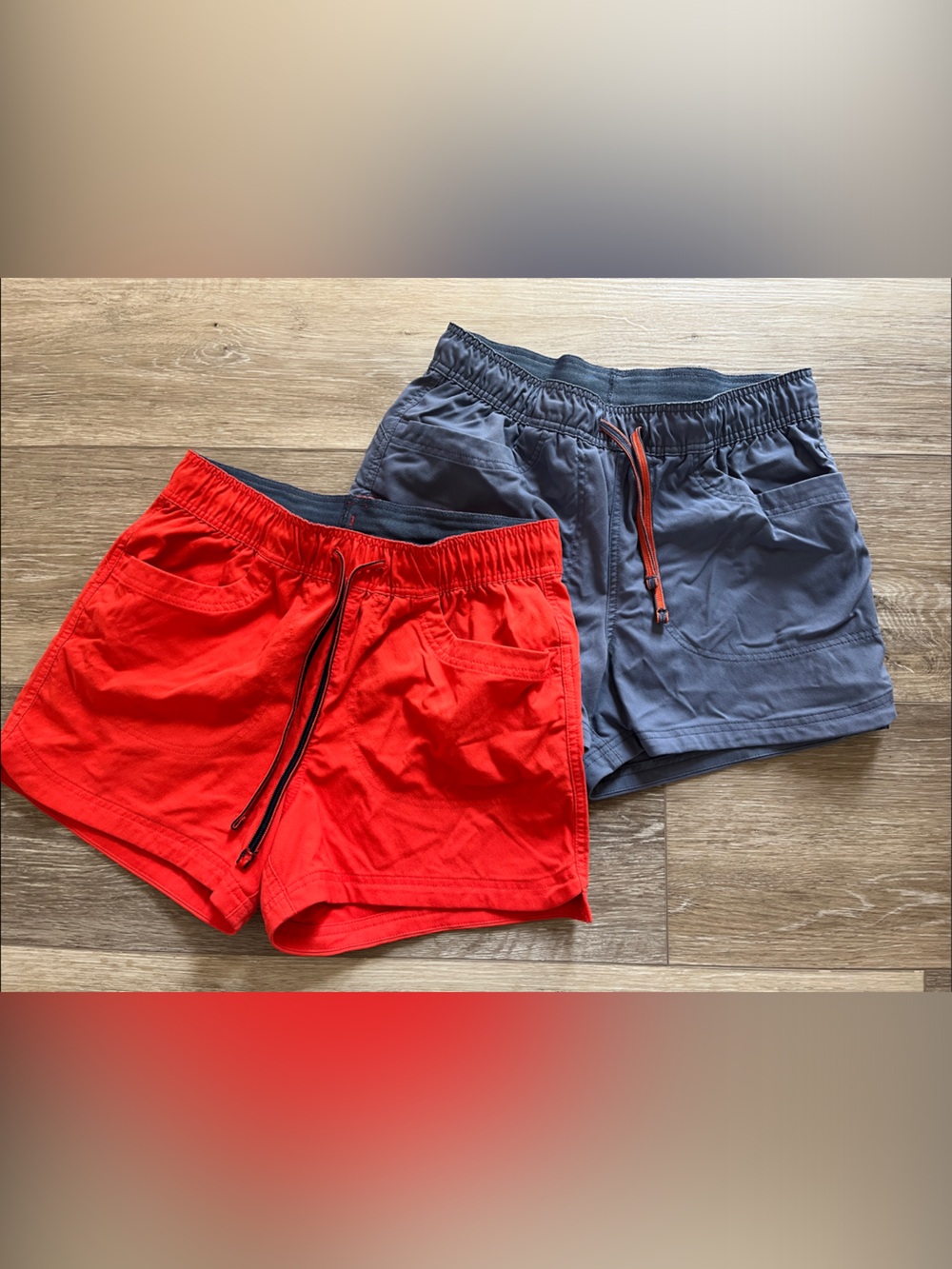 Lot of 2 - Girls REI Athletic Shorts – Size M - Orange and Blue
